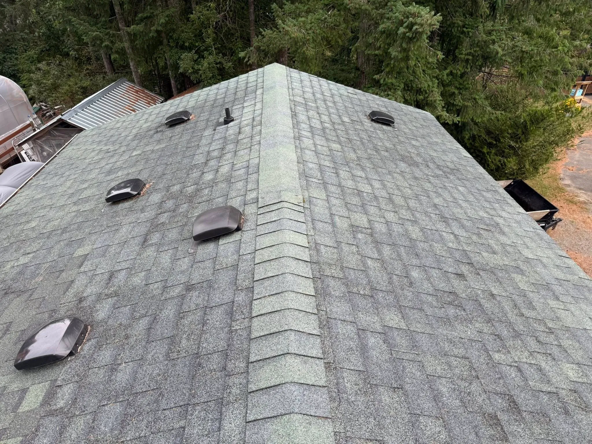 Roof transformation - before and after