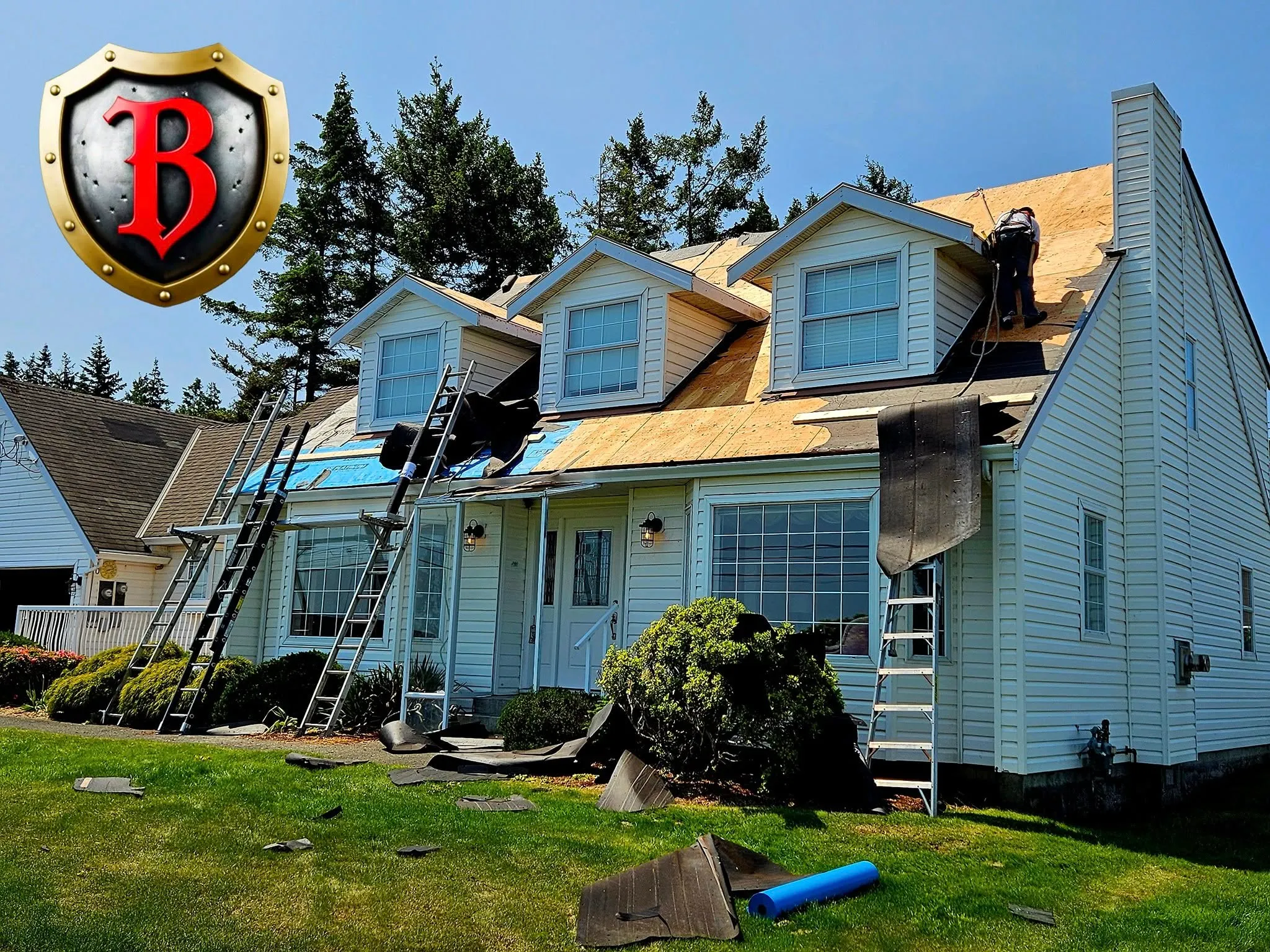 Standing seam metal roof installation