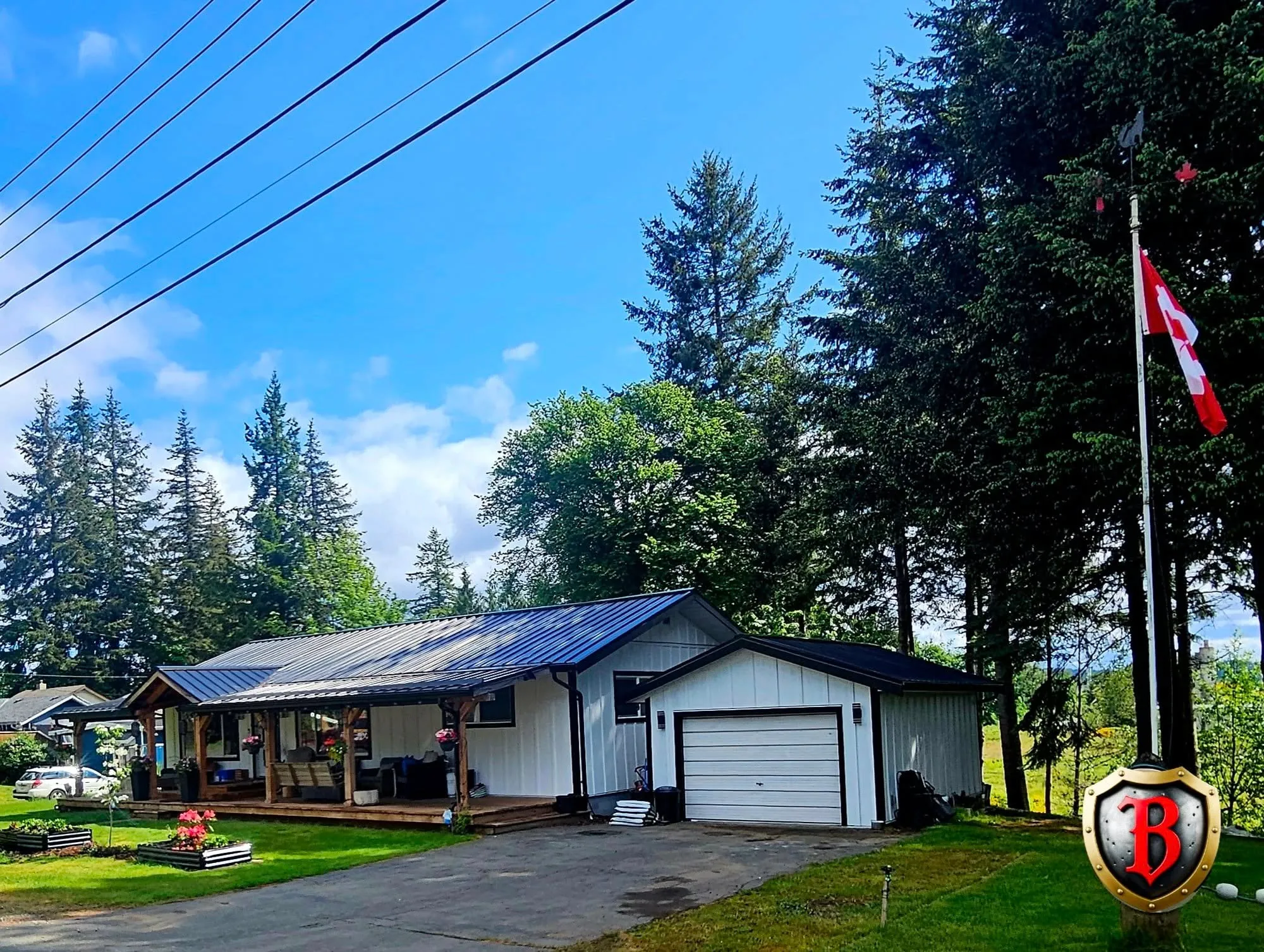 Completed residential roof installation