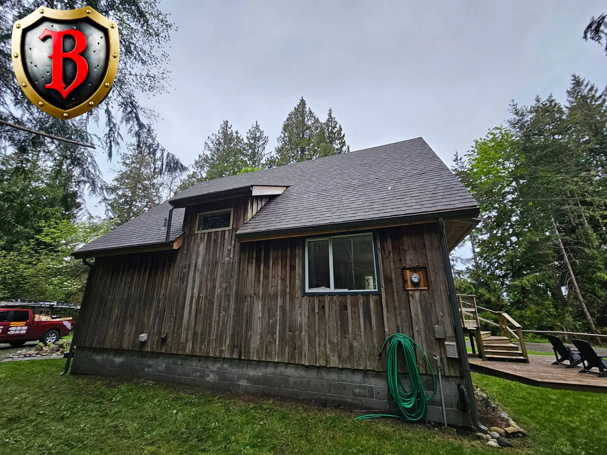 Completed residential roof installation